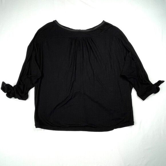 Free People Keepin On Tie Sleeve Top Blouse Black - Picture 4 of 12